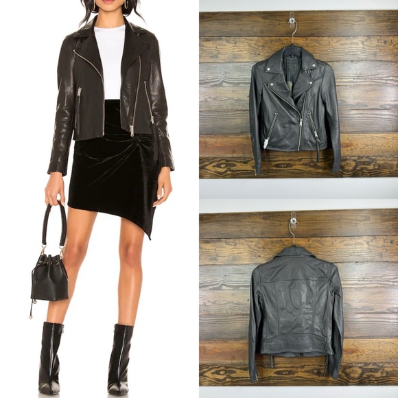 All Saints Jackets & Blazers - All Saints Dalby Biker Lamb Leather jacket